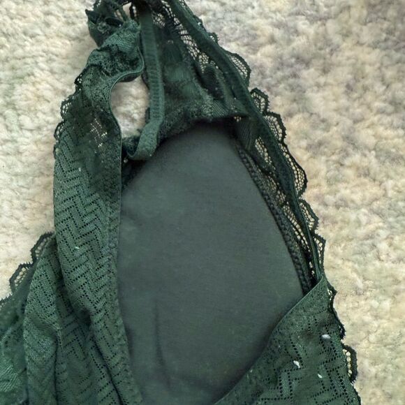 Forest Green Lace Triangle Bralettes from Aerie - Picture 4 of 5
